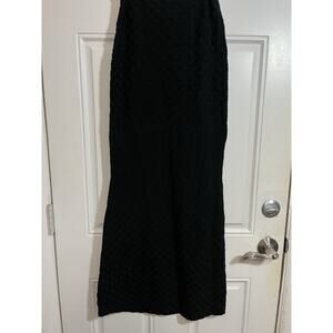 Runaway The Label Black Textured Maxi Skirt Women’s Size M Cotton Knit Grunge